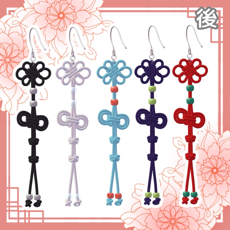 【3Dモデル】飾り結びのピアス PatternA