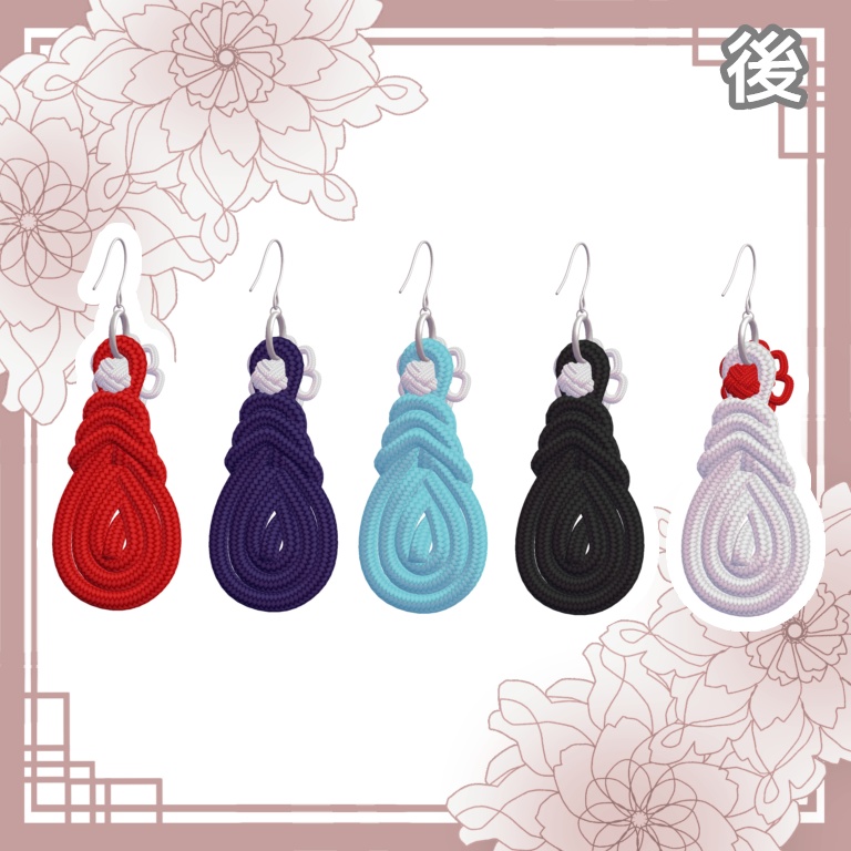 【3Dモデル】飾り結びのピアス PatternD