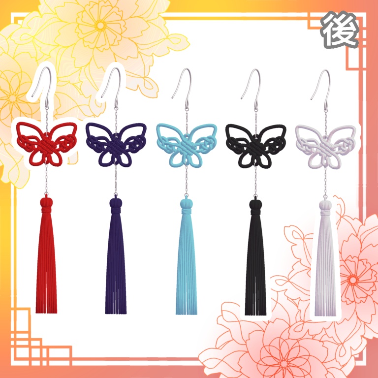 【3Dモデル】飾り結びのピアス PatternE