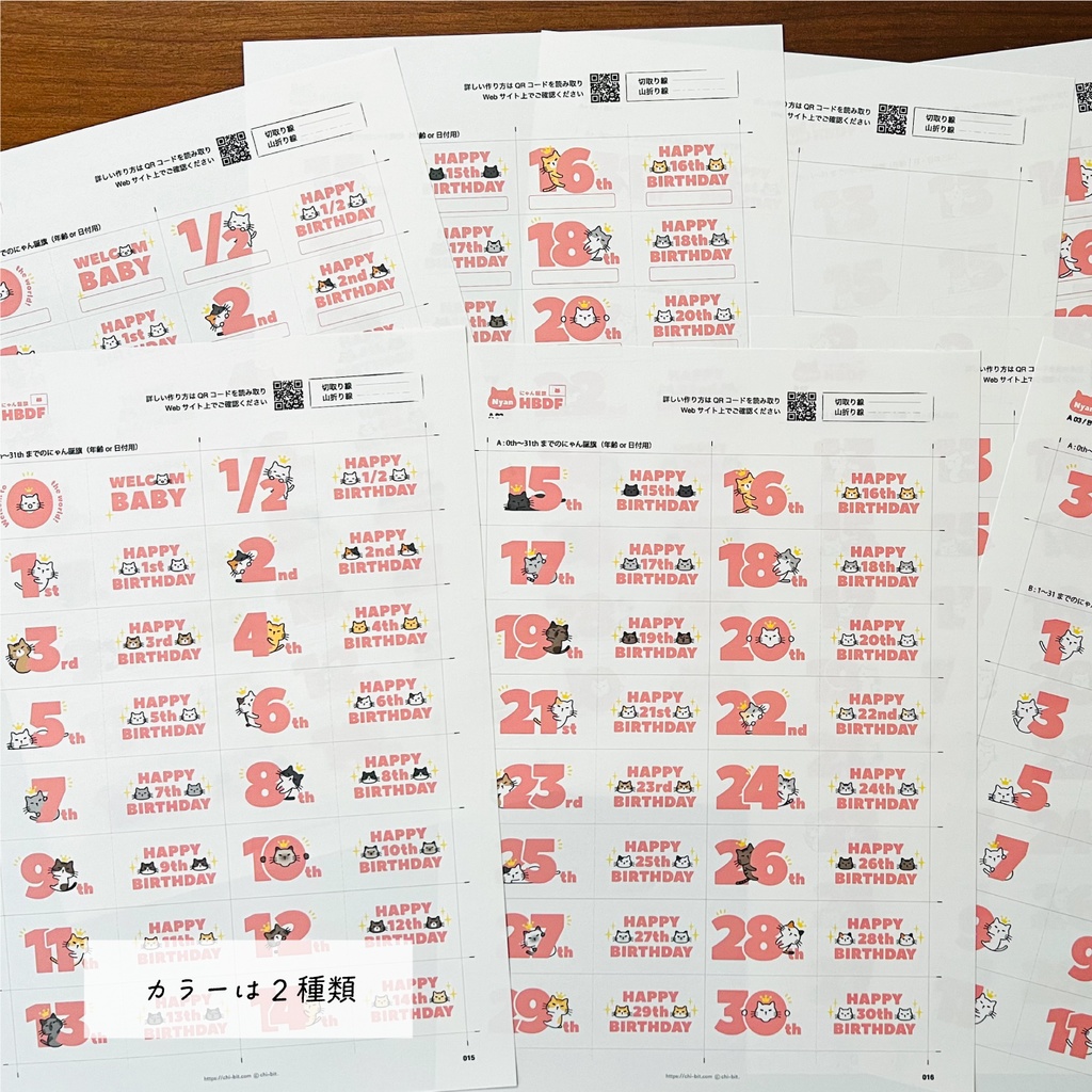 自分で作る「にゃん誕旗」