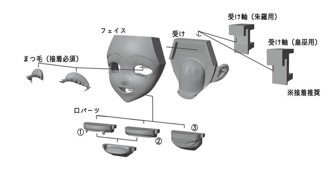 朱羅・皇巫系フェイスパーツ「神楽」
