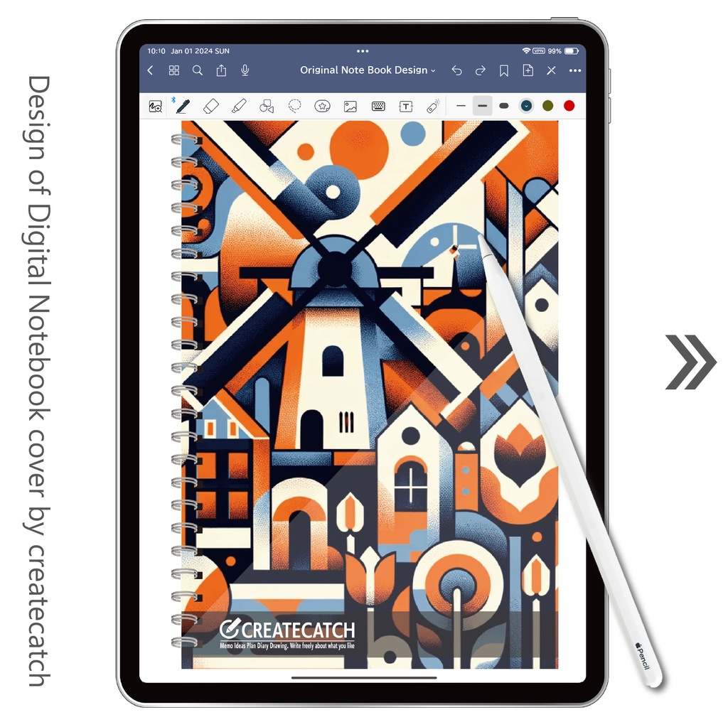 デザインノート(デジタル用)オランダ風デザイン2
