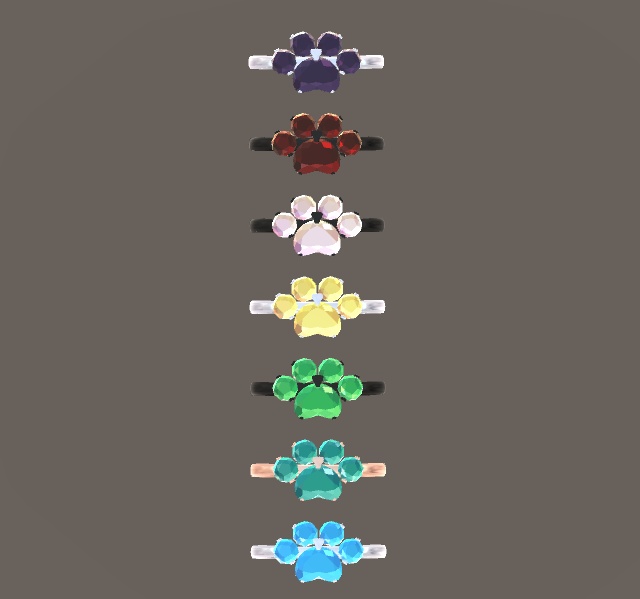 肉球モチーフの指輪