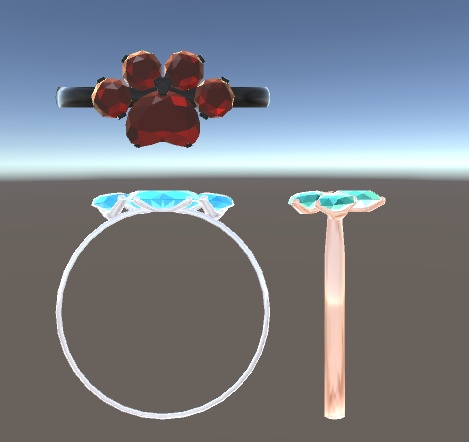 肉球モチーフの指輪