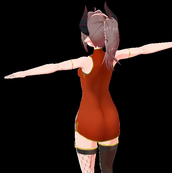 超ミニ丈チャイナドレス【「レナ・カクテル-Lena Cocktail-」用衣装3Dモデル】