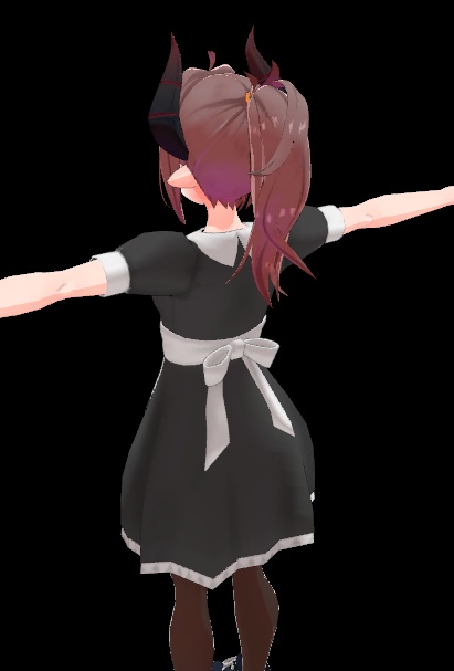 シンプルメイド服【「レナ・カクテル-Lena Cocktail-」用衣装3Dモデル】