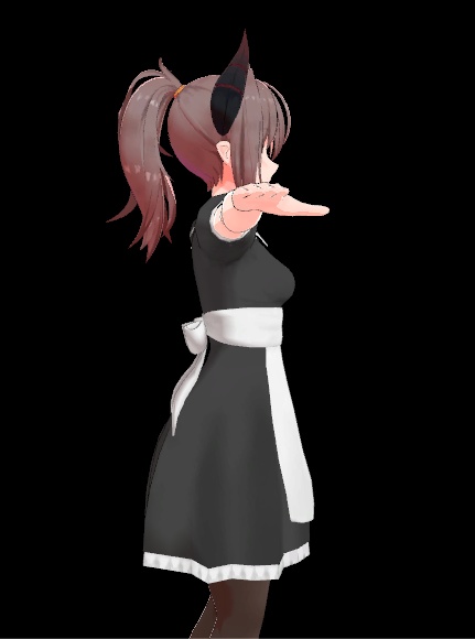 シンプルメイド服【「レナ・カクテル-Lena Cocktail-」用衣装3Dモデル】