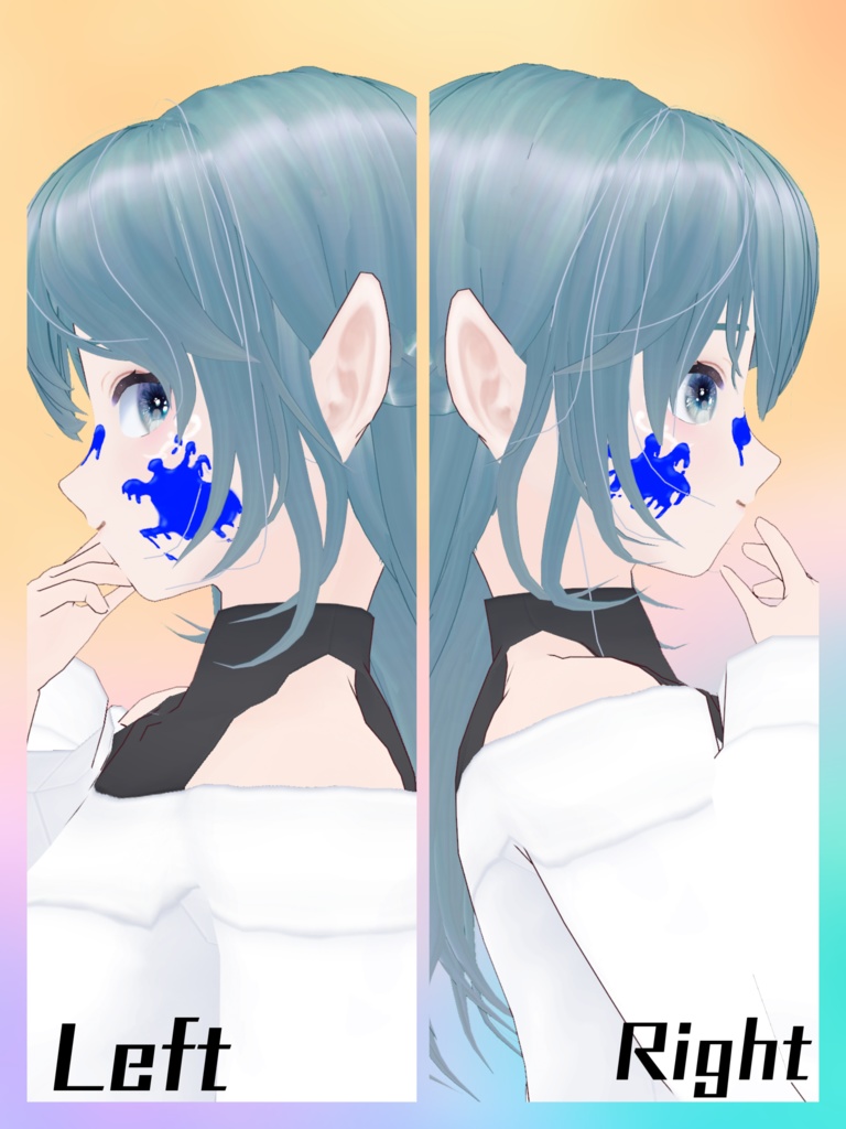 【VRoid正式版】インク風フェイスペイント #いらくちゅーる