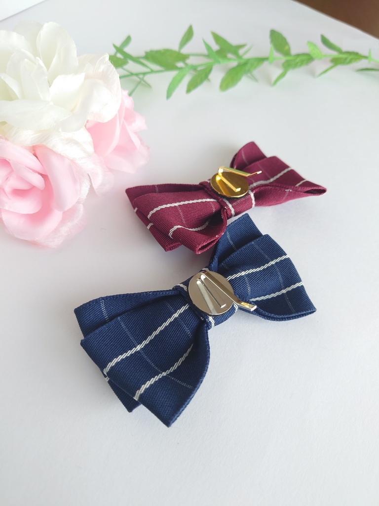 シンプルポニーフック チェック柄