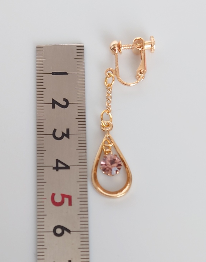 ガラスストーンイヤリング全5色