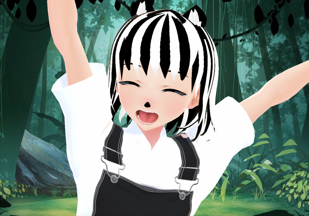 Cat Black/White Vroid Model |