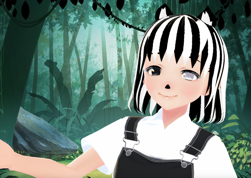 Cat Black/White Vroid Model |