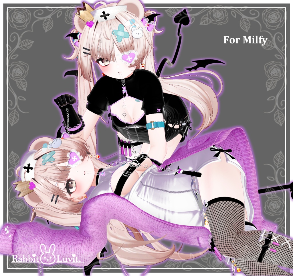 『小悪魔ナース』お医者さんごっこギミック付き!(9アバター対応)