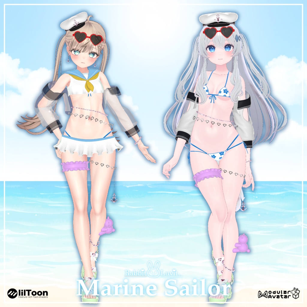 夏だ!海だ!『マリンセーラー水着』(6アバター対応)