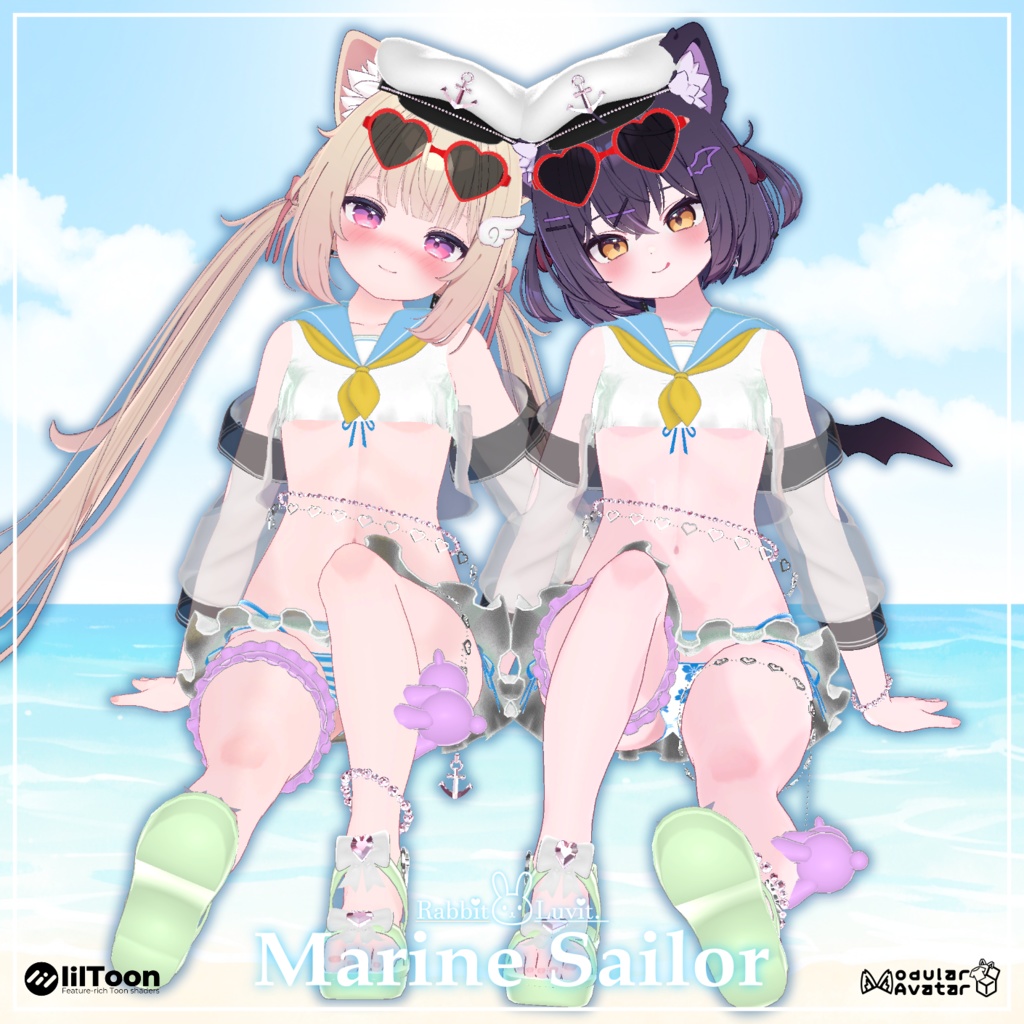 夏だ!海だ!『マリンセーラー水着』(6アバター対応)