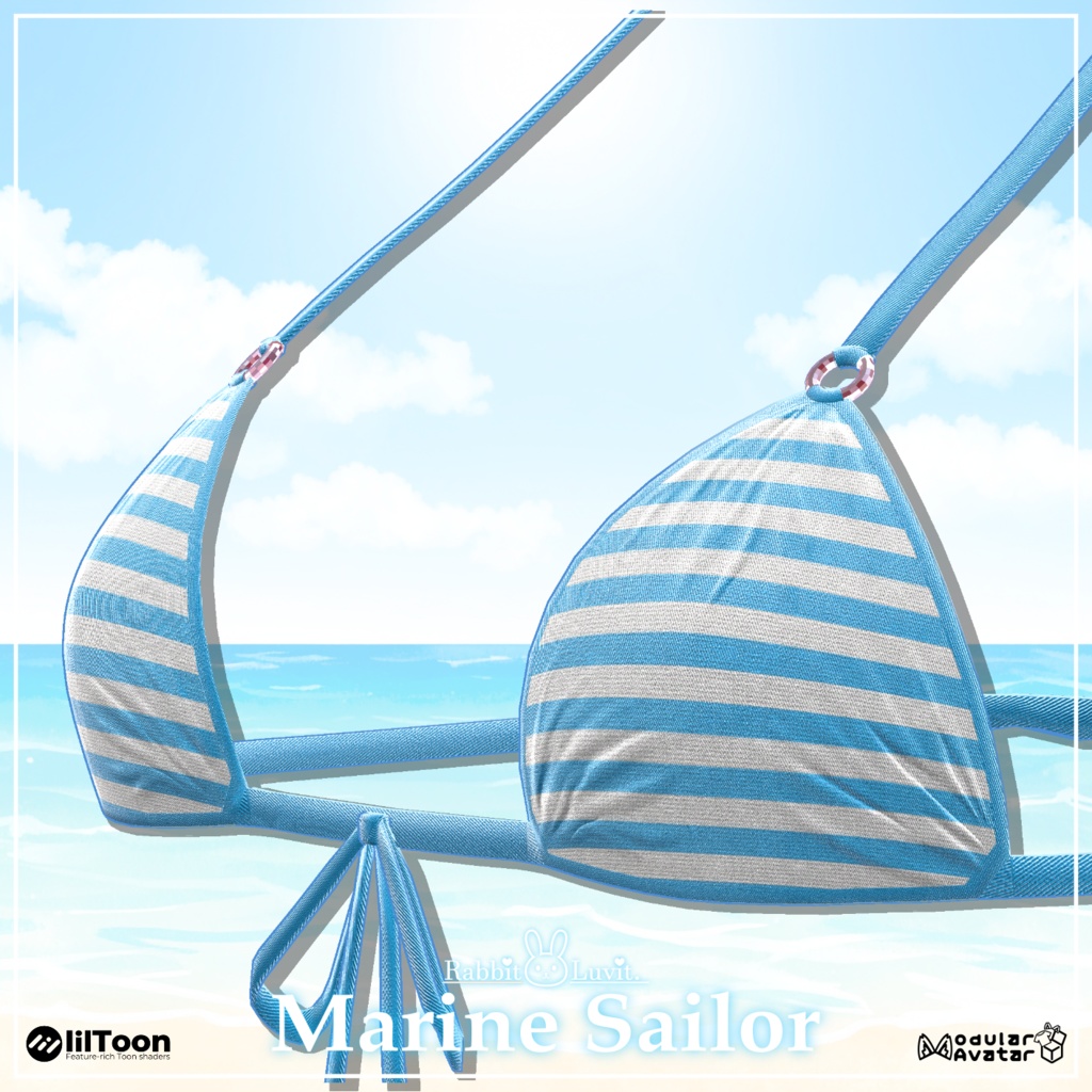 夏だ!海だ!『マリンセーラー水着』(6アバター対応)