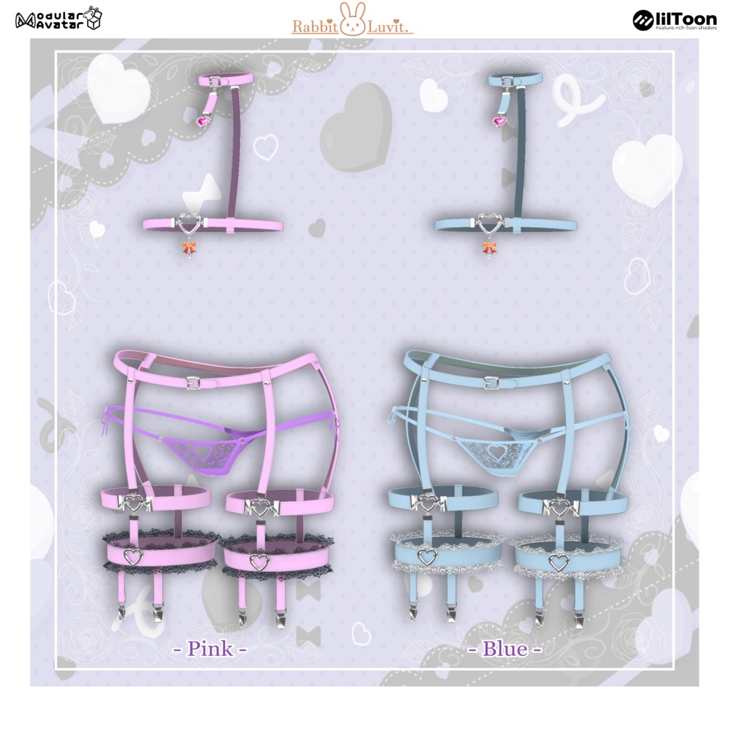 かわいい『JKギャル制服』+ 遅刻パン(8アバター対応)