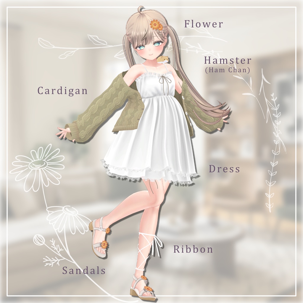 ✨(3/20)発売予定!✨『ふわもこワンピ!』 + 🐹ハムちゃんと一緒🐹(12アバター対応)