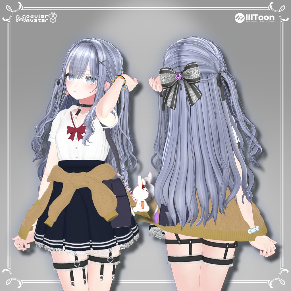 『🎀お嬢様ツインテ🎀』(8アバター対応)【VRC Hair】
