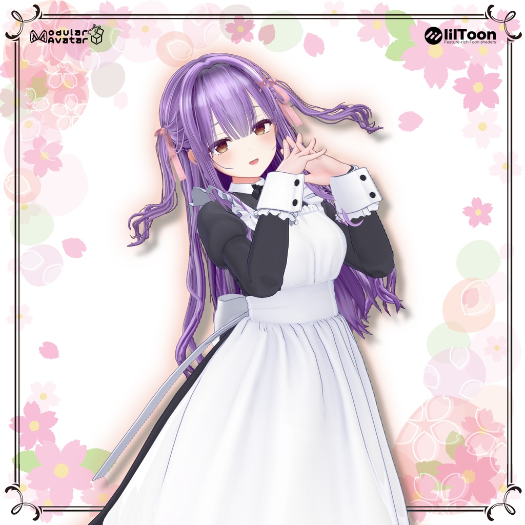 『🎀お嬢様ツインテ🎀』(8アバター対応)【VRC Hair】