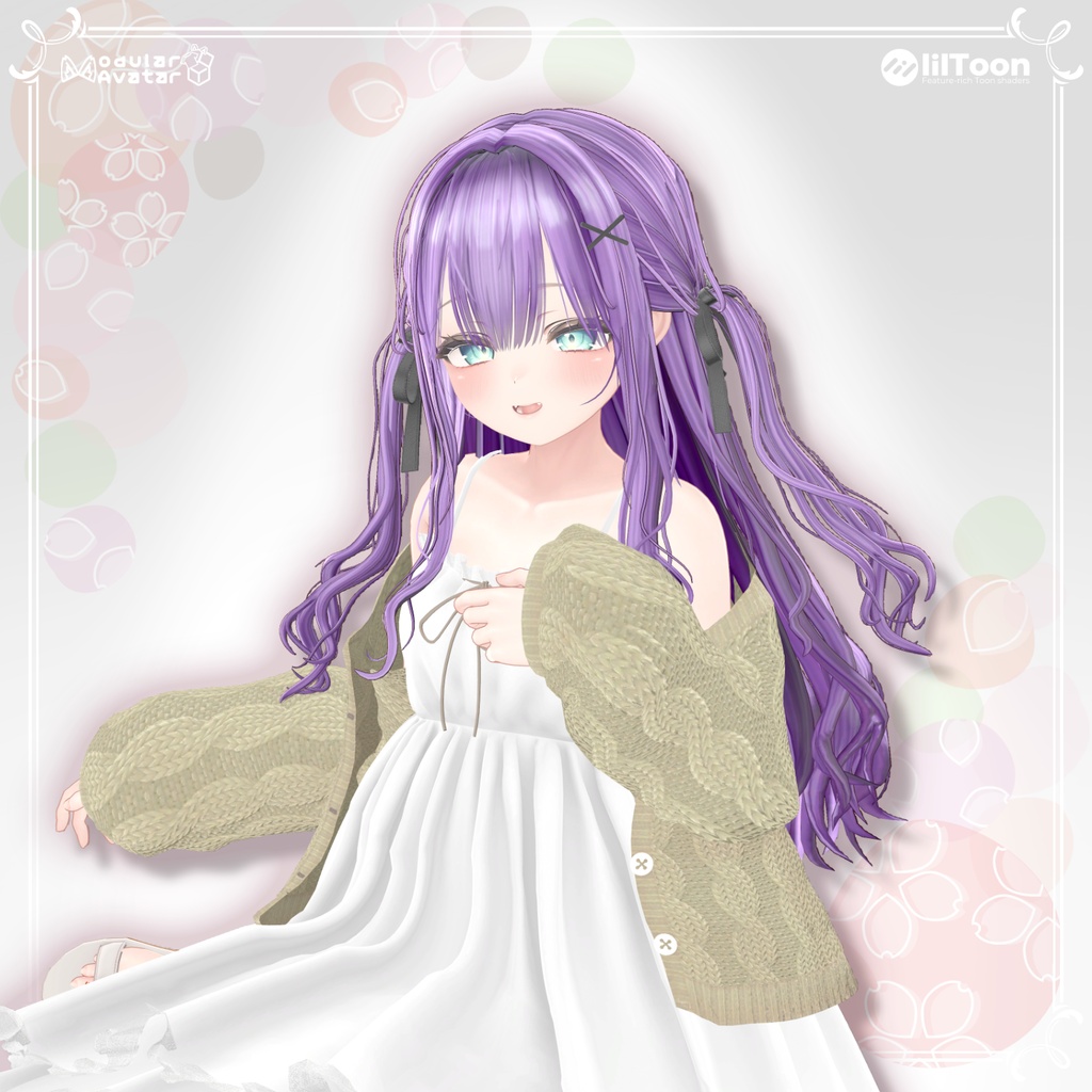 『🎀お嬢様ツインテ🎀』(8アバター対応)【VRC Hair】