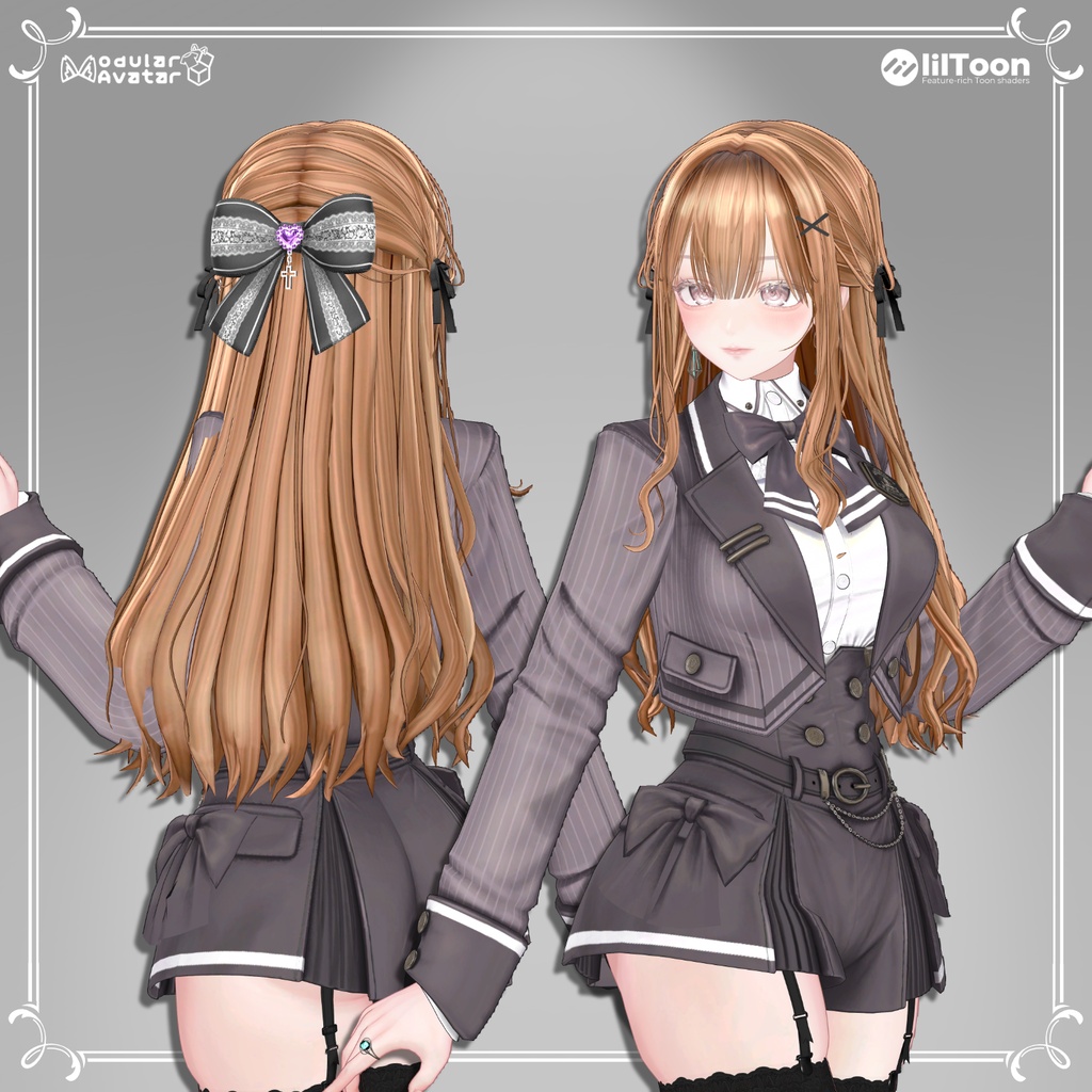 『🎀お嬢様ツインテ🎀』(8アバター対応)【VRC Hair】