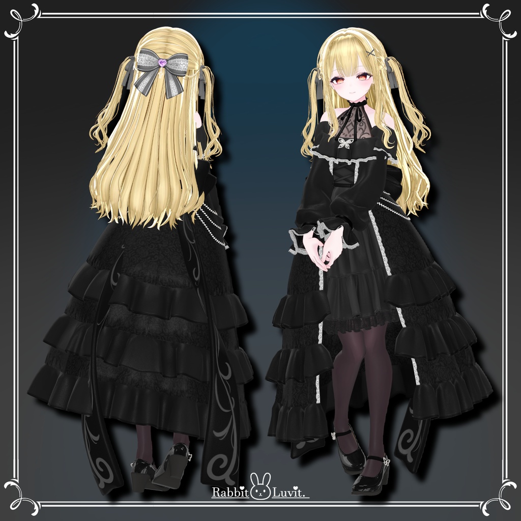 『🎀お嬢様ツインテ🎀』(8アバター対応)【VRC Hair】