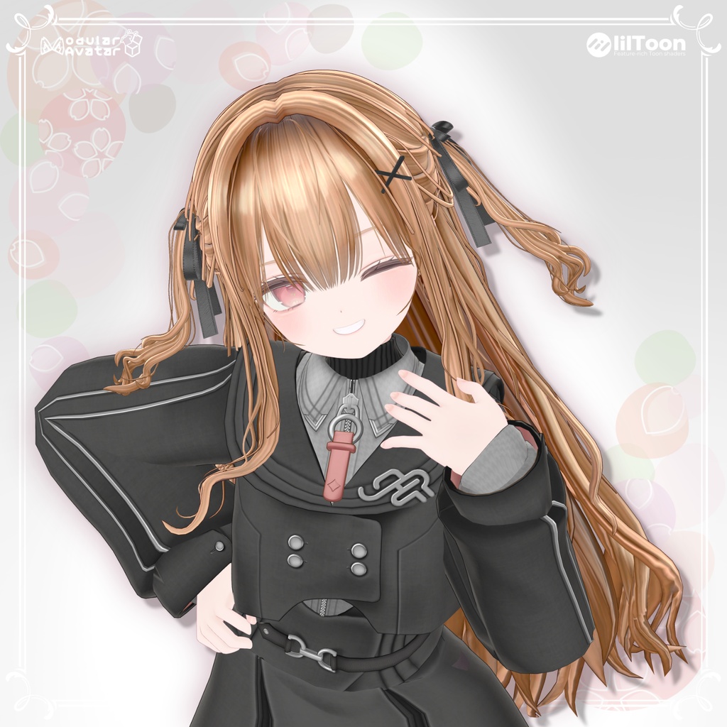 『🎀お嬢様ツインテ🎀』(8アバター対応)【VRC Hair】