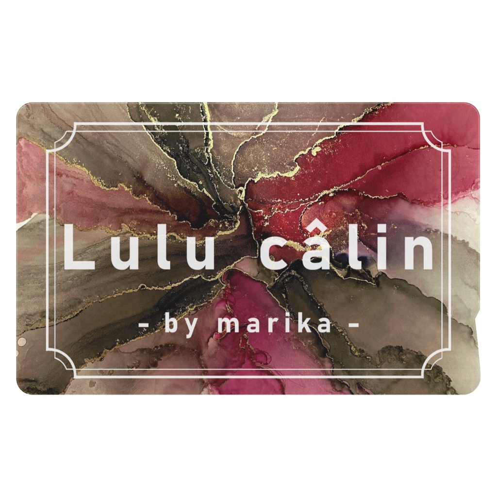 ピンク・グレージュ　アルコールインク柄　ICカードステッカー2枚組