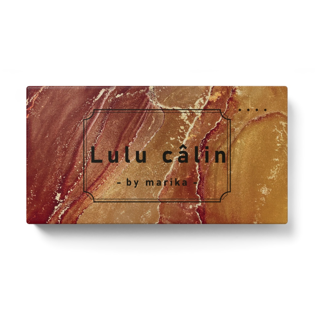 レッド・オレンジ　アルコールインクアート柄モバイルバッテリー　