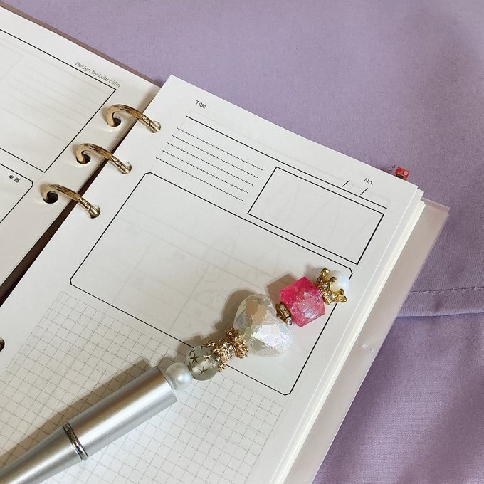作品記録用フォーマット　B6バイブルサイズルーズリーフ　リフィル1セット(25枚)　ハンドメイド等クリエイターさん向け