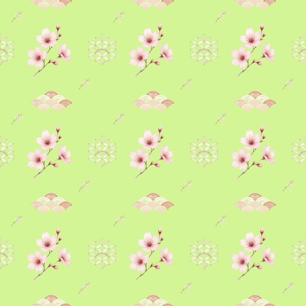 和柄(桜モチーフ)デジタルペーパー