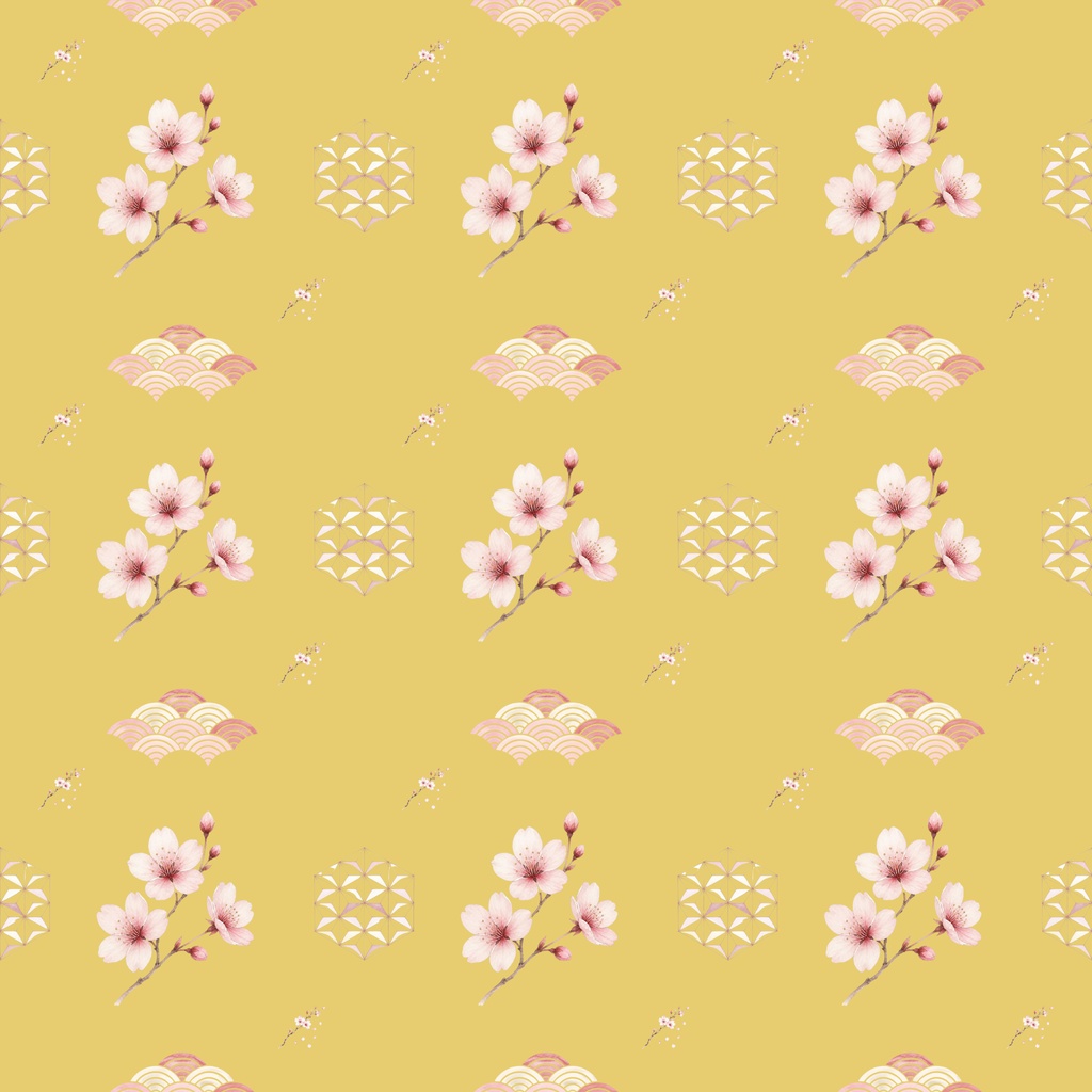 和柄(桜モチーフ)デジタルペーパー