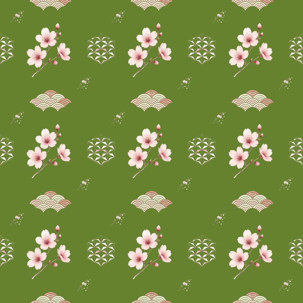 和柄(桜モチーフ)デジタルペーパー