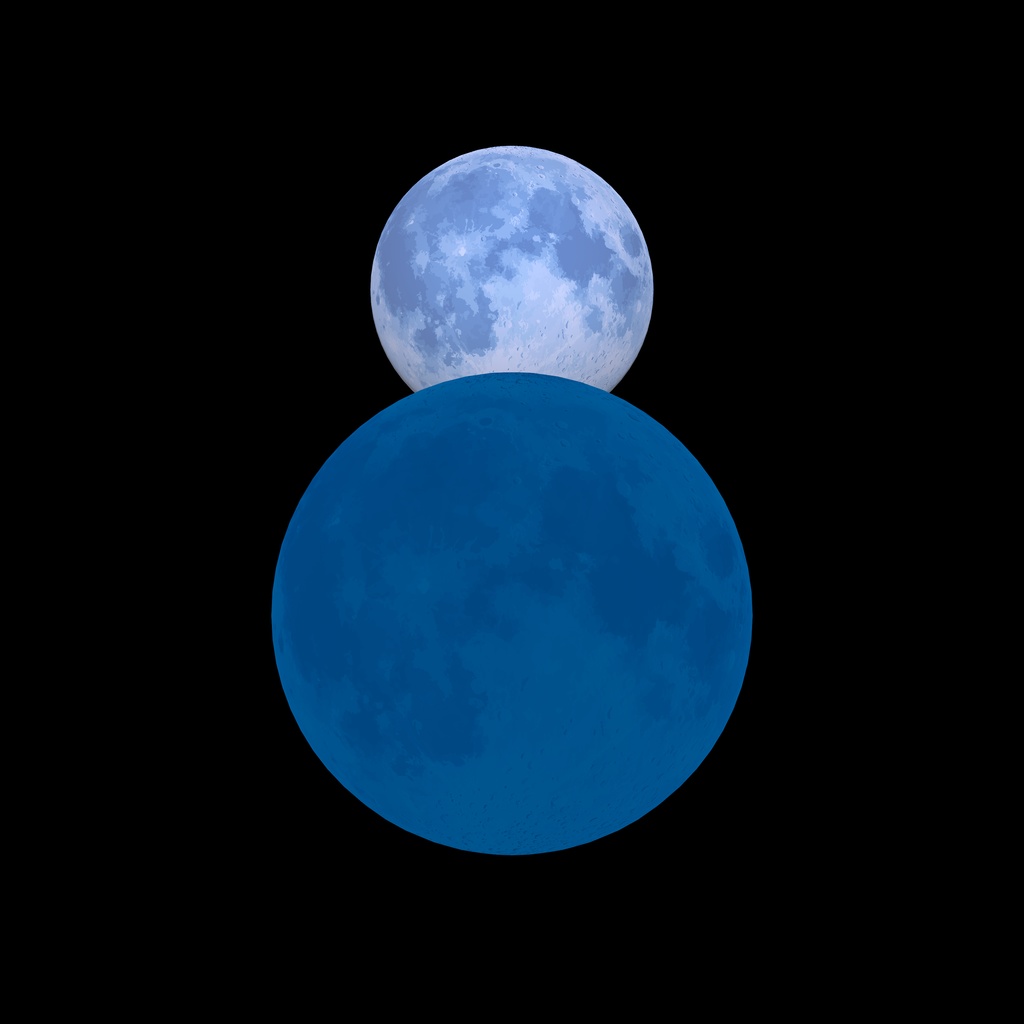 Handy size blue moons