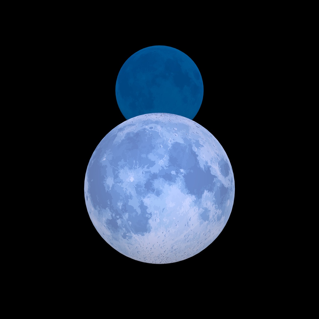 Handy size blue moons