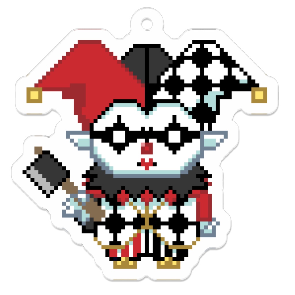 ドット絵ピエロさんアクキー