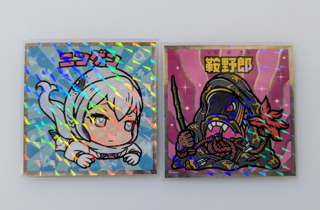 48mmシール「ニンゲン」「鞍野郎」2種セット