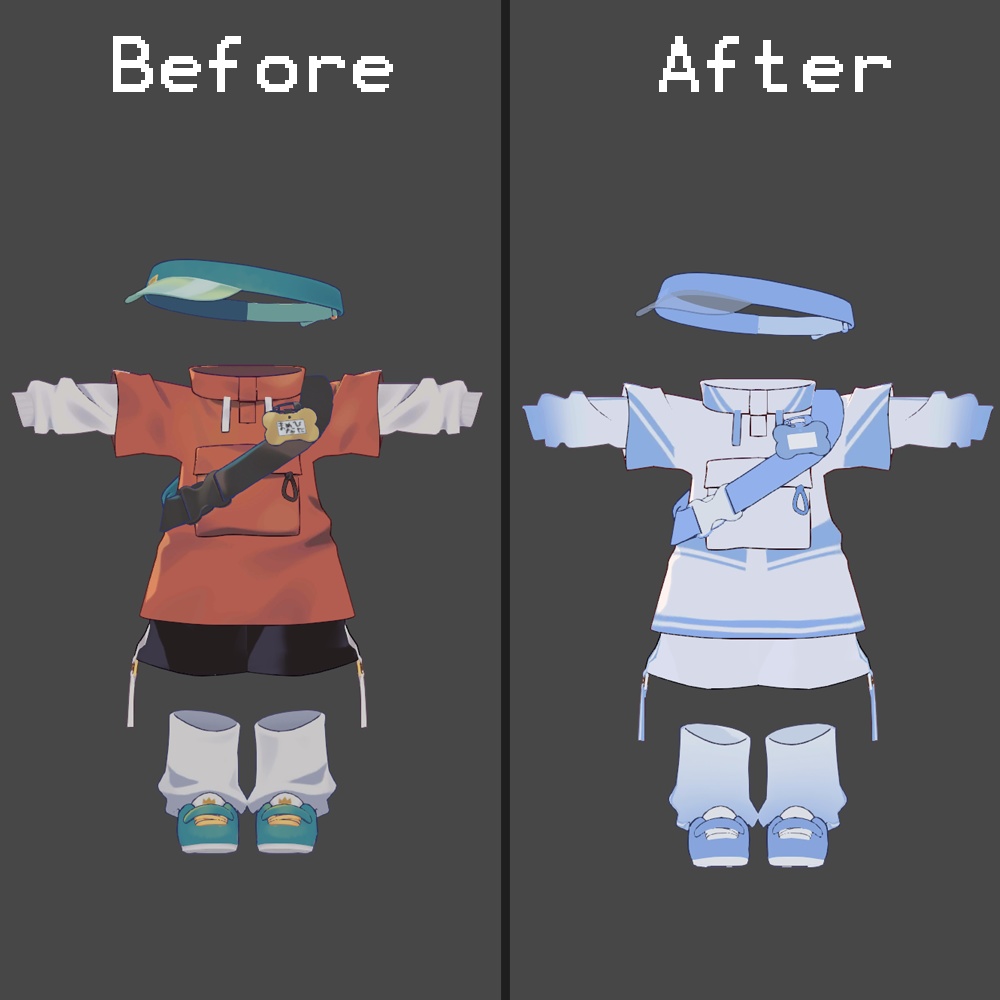 【まめひなた専用】水色系統・地雷系服テクスチャ