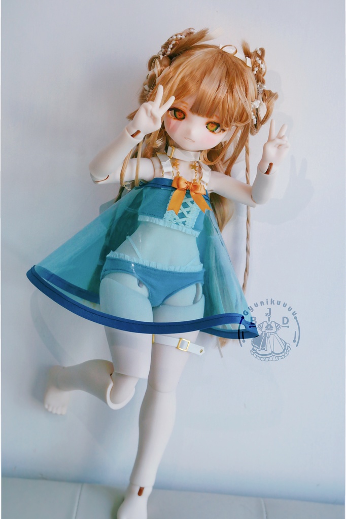 【通販】瑠璃のヴェール(for MDD・SDM・幼SD・Tinyfox・Kumako)1/4 1/6 ドール服 お洋服 水着