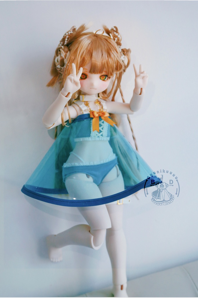 【通販】瑠璃のヴェール(for MDD・SDM・幼SD・Tinyfox・Kumako)1/4 1/6 ドール服 お洋服 水着