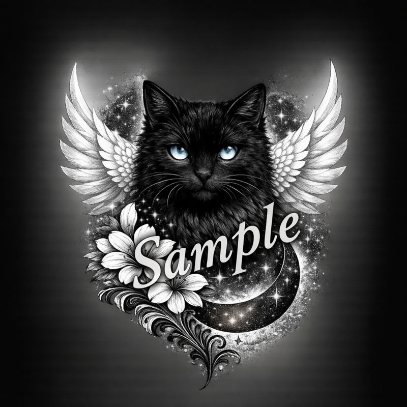 Black Cat Tattoo Set – Mystic Moon