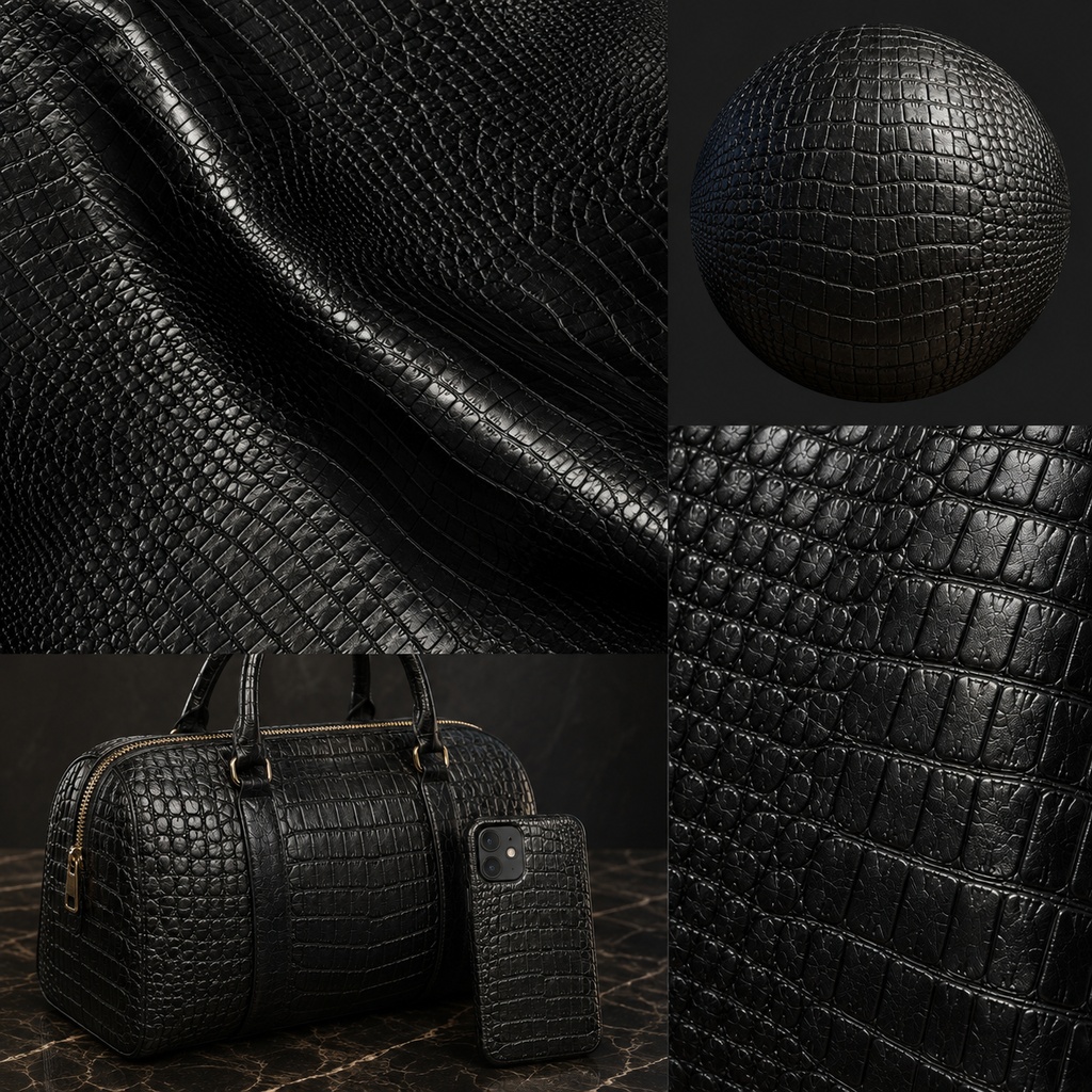 ONYX CROC – 4K Seamless PBR Leather Texture