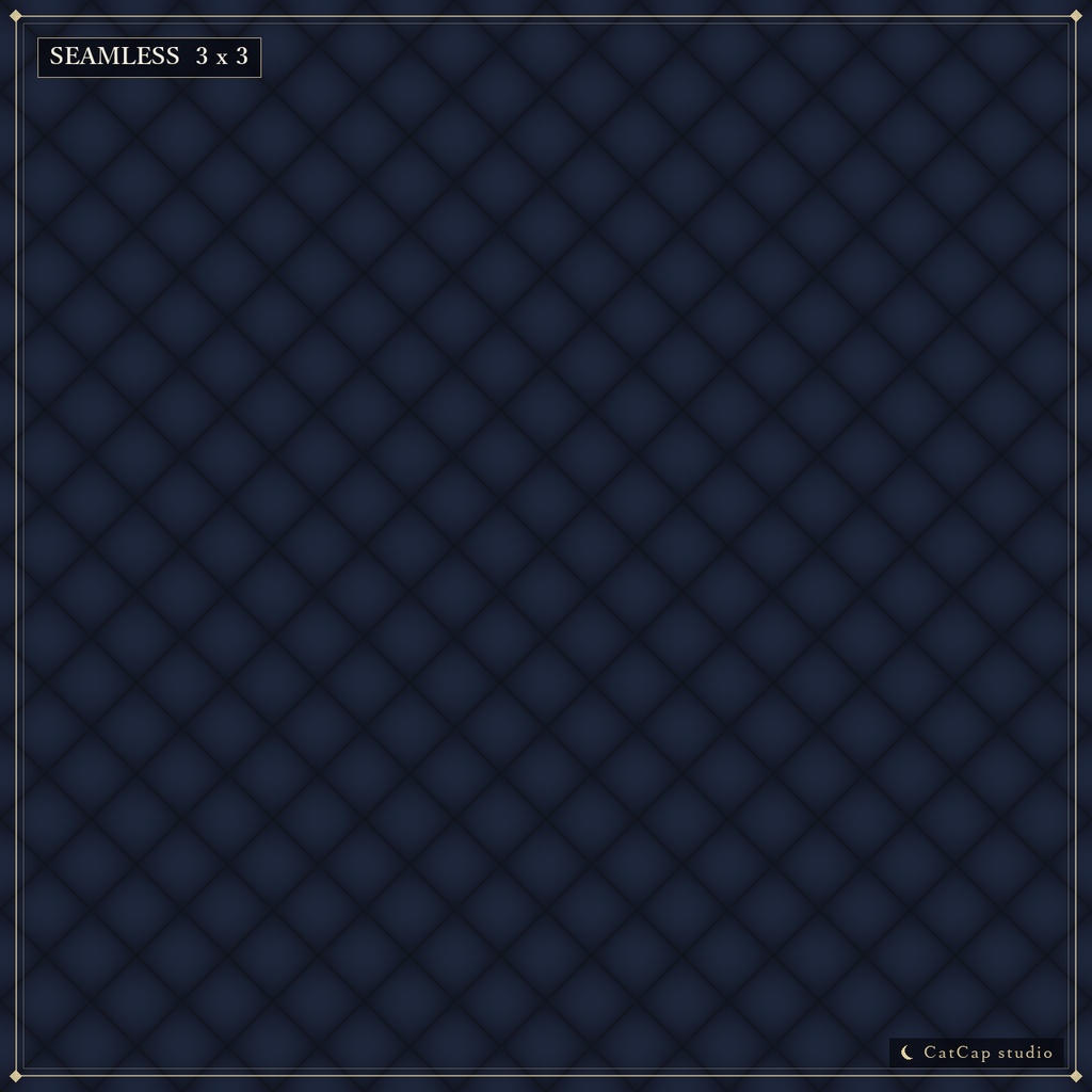 【シームレス】ネイビーキルティングレザー(Blackステッチ) - Navy Quilted Leather (Black Stitch)【VRChat/lilToon】