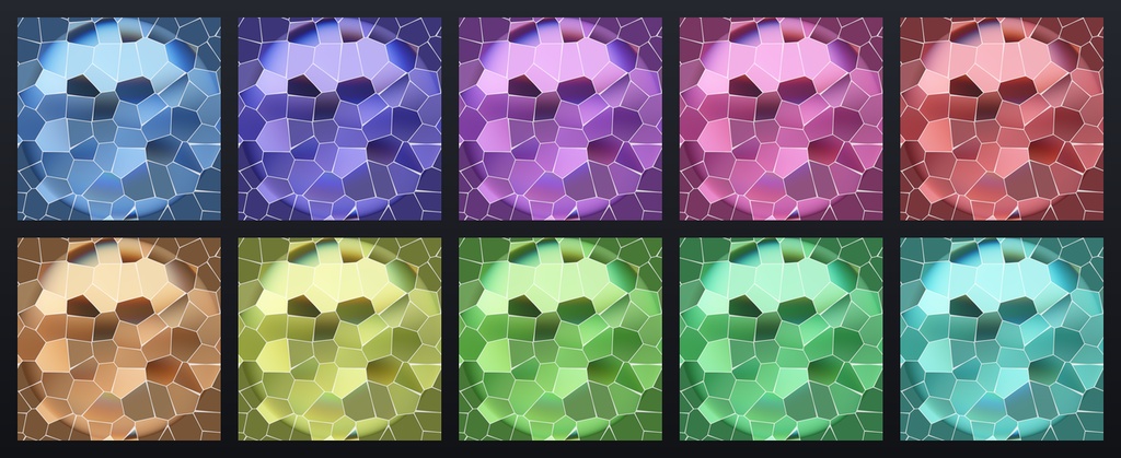 【10種MatCap】プリズムカット - Prism Facet MatCap【VRChat/Unity】
