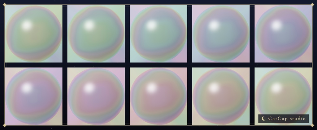【10種MatCap】オパールパール - Opal Pearl MatCap【VRChat/Unity】