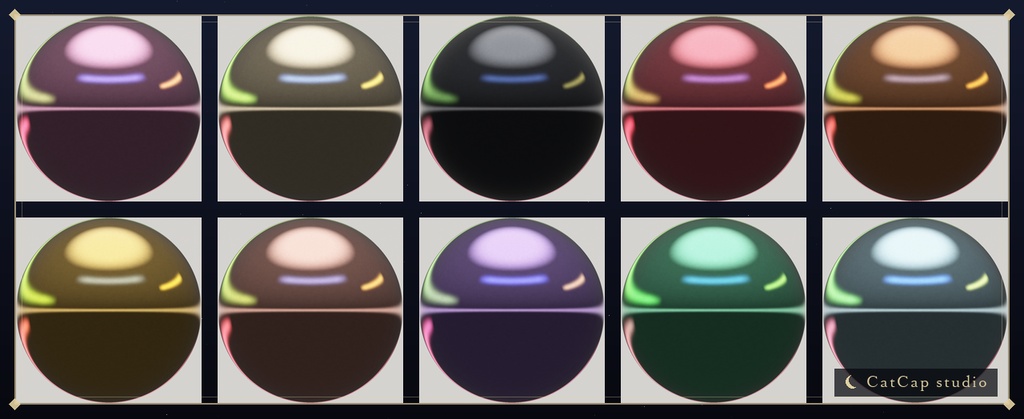 【10種MatCap】ネオンクローム - Neon Chrome MatCap【VRChat/Unity】