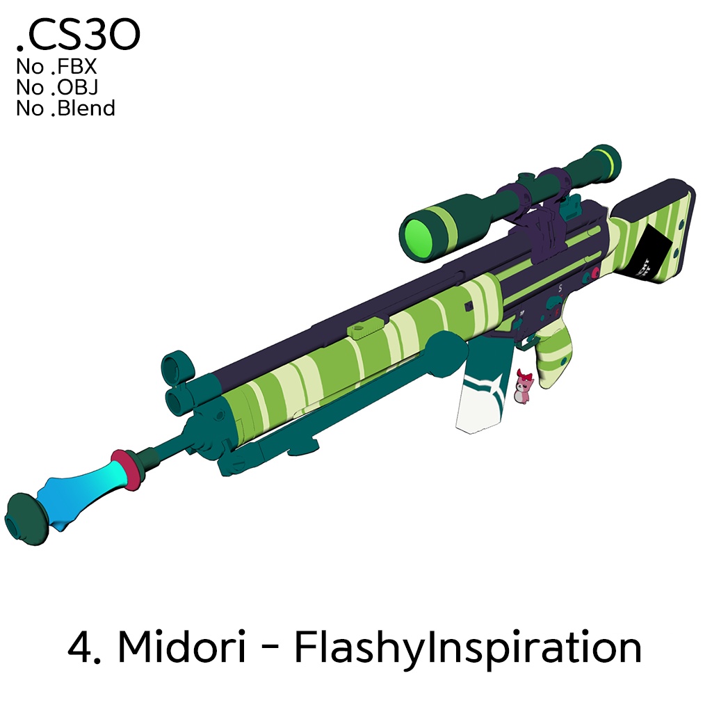 ブルアカ ゲーム開発部 3D武器 CLIPSTUDIO用3D(.cs3o)