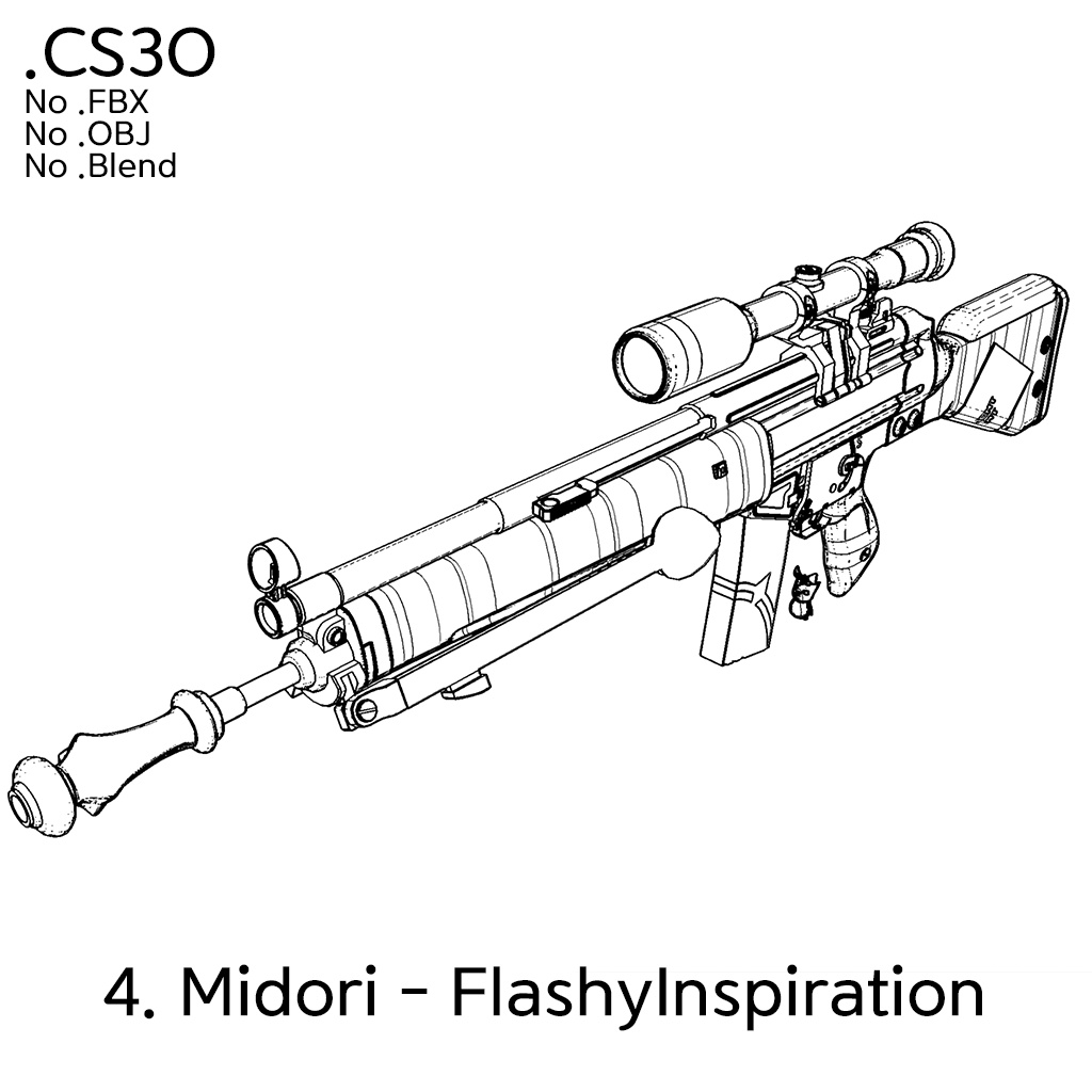 ブルアカ ゲーム開発部 3D武器 CLIPSTUDIO用3D(.cs3o)