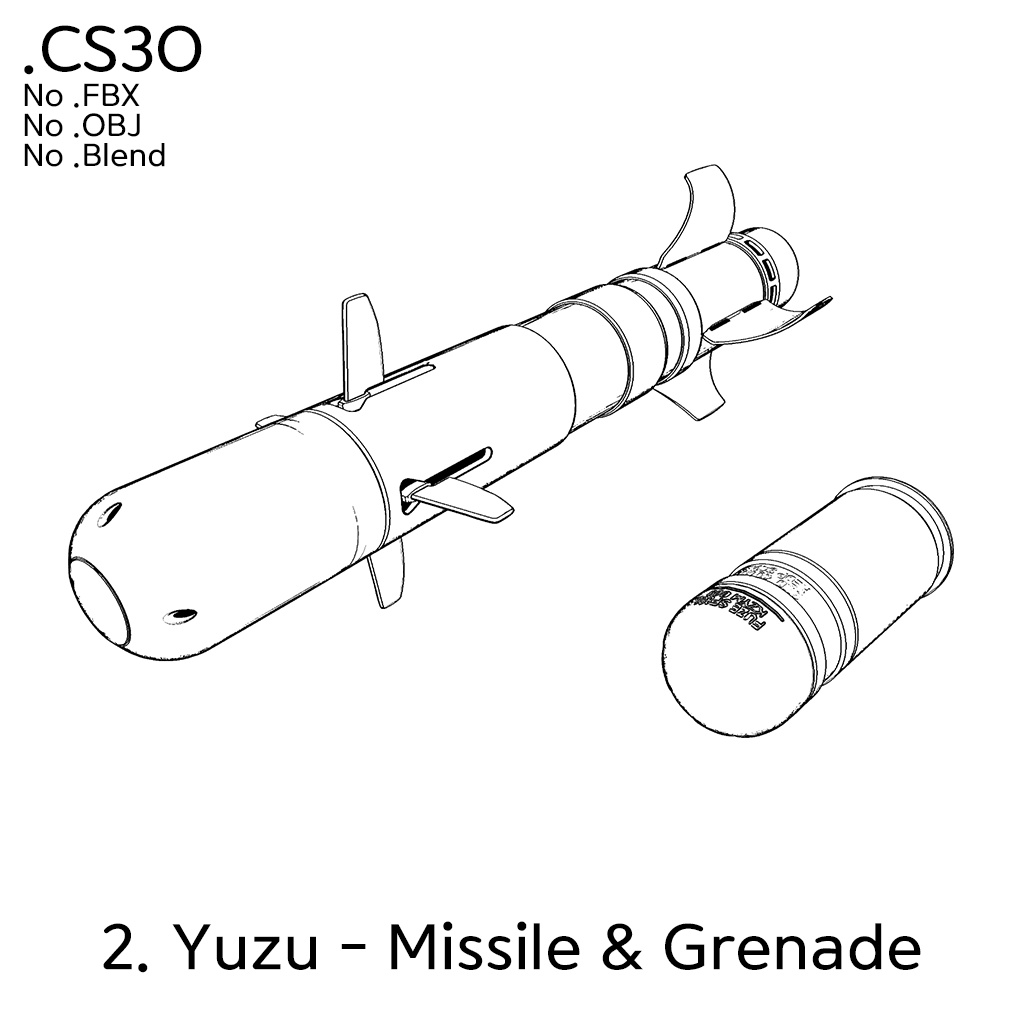 ブルアカ ゲーム開発部 3D武器 CLIPSTUDIO用3D(.cs3o)